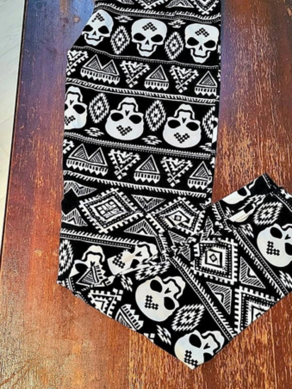 SweetLegs Dem Bones Black & White Printed Leggings